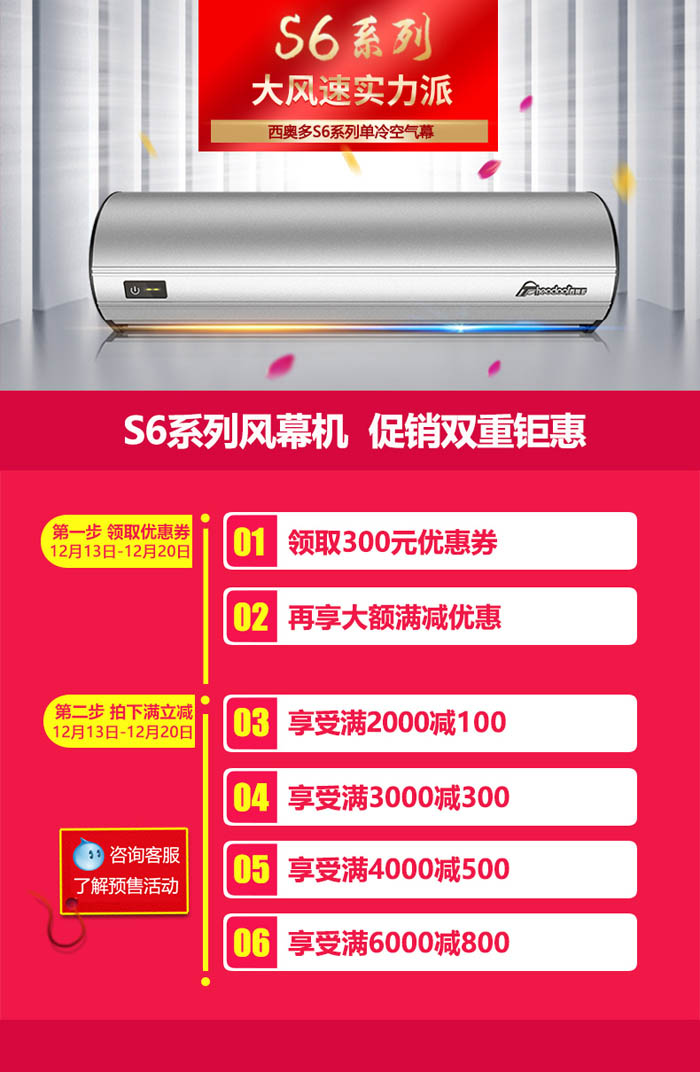 S6系列風(fēng)幕機(jī)，促銷雙重鉅惠