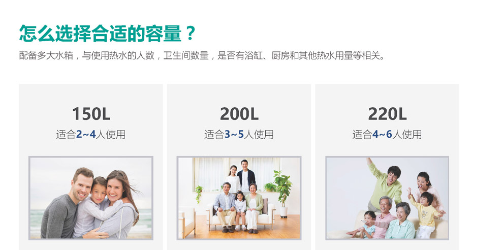 空氣能熱水器怎么選擇合適的容量？